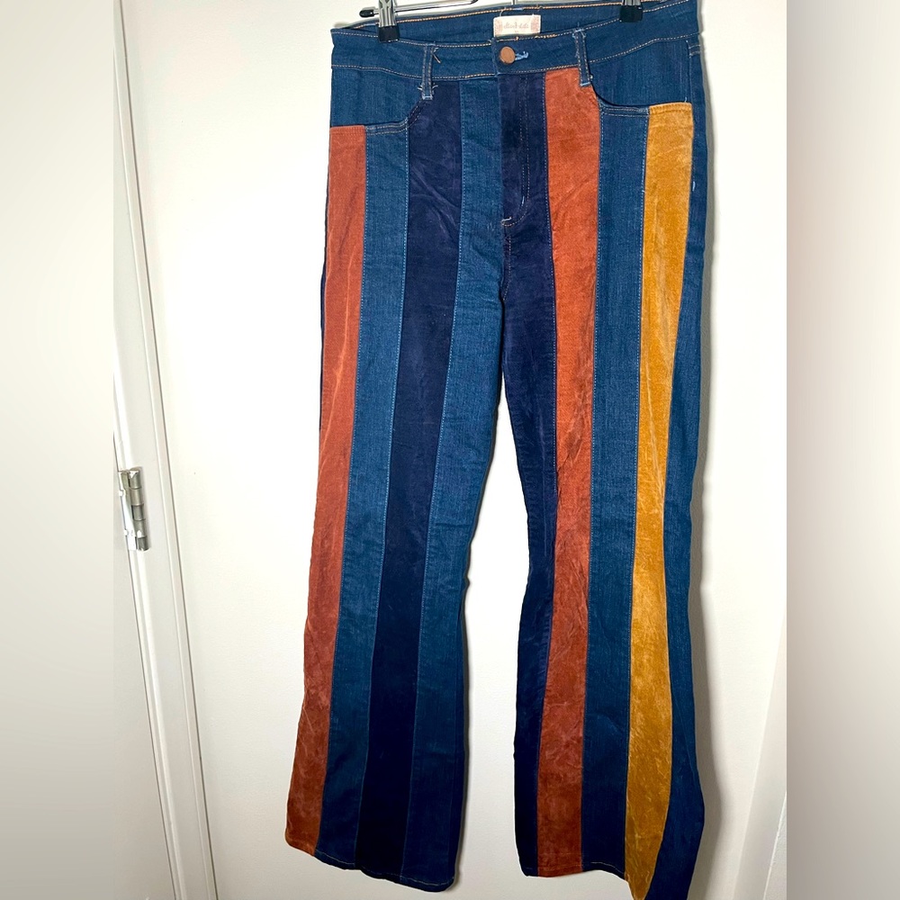 Ladies patchwork jeans